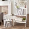 image:imageDII Non Woven Polyester Storage Bin Chevron Gray Large Set of 2