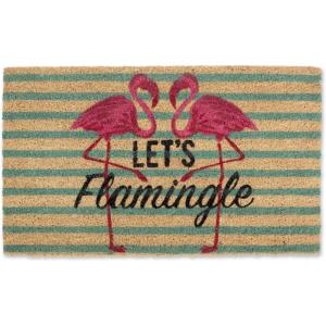 image:imageDII Animal Pun Collection Natural Coir Doormat 17x29 Lets Flamingle