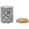 image:imageDII Kitchen Ceramics Collection Canister Set Mixed Print BlackGold 3 PieceFloral Tile