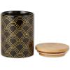 image:imageDII Kitchen Ceramics Collection Canister Set Mixed Print BlackGold 3 PieceMixed Print  BlackGold