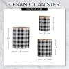 image:imageDII Kitchen Ceramics Collection Canister Set Mixed Print BlackGold 3 PieceMixed Print  BlackGold