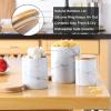 image:imageDII Kitchen Ceramics Collection Canister Set Mixed Print BlackGold 3 PieceMixed Print  Nautical Blue