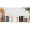 image:imageDII Kitchen Ceramics Collection Canister Set Mixed Print BlackGold 3 PieceMixed Print  WhiteBlack