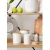 image:imageDII Kitchen Ceramics Collection Canister Set Mixed Print BlackGold 3 PieceMixed Print  WhiteGold