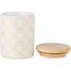 image:imageDII Kitchen Ceramics Collection Canister Set Mixed Print BlackGold 3 PieceMixed Print  WhiteGold