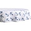 image:imageDII Outdoor Zippered Tabletop Collection Water Resistant Tablecloth 60 Round Anchors Away