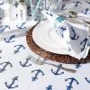 image:imageDII Outdoor Zippered Tabletop Collection Water Resistant Tablecloth 60 Round Anchors Away