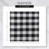 image:imageDII Cotton Buffet Napkin Set 16x16 White 12 PieceDark Green