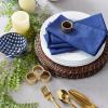 image:imageDII Cotton Buffet Napkin Set 16x16 White 12 PieceNautical Blue