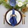 image:imageDII Cotton Buffet Napkin Set 16x16 White 12 PieceNautical Blue