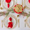 image:imageDII Cotton Buffet Napkin Set 16x16 White 12 PieceTango Red