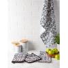 image:imageDII Quilted Kitchen Oven Mitt amp Potholder Set Hanging Loop for Convenient Storage OM 65x12PH 8x85 Pink Damask Print 2 PieceBlack Damask Print