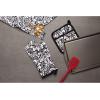 image:imageDII Quilted Kitchen Oven Mitt amp Potholder Set Hanging Loop for Convenient Storage OM 65x12PH 8x85 Pink Damask Print 2 PieceBlack Damask Print
