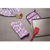 image:imageDII Quilted Kitchen Oven Mitt amp Potholder Set Hanging Loop for Convenient Storage OM 65x12PH 8x85 Pink Damask Print 2 PieceEggplant Damask Print
