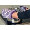 image:imageDII Quilted Kitchen Oven Mitt amp Potholder Set Hanging Loop for Convenient Storage OM 65x12PH 8x85 Pink Damask Print 2 PieceEggplant Damask Print