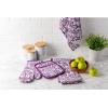 image:imageDII Quilted Kitchen Oven Mitt amp Potholder Set Hanging Loop for Convenient Storage OM 65x12PH 8x85 Pink Damask Print 2 PieceEggplant Damask Print