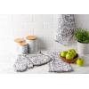 image:imageDII Quilted Kitchen Oven Mitt amp Potholder Set Hanging Loop for Convenient Storage OM 65x12PH 8x85 Pink Damask Print 2 PieceGray Damask Print