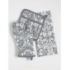 image:imageDII Quilted Kitchen Oven Mitt amp Potholder Set Hanging Loop for Convenient Storage OM 65x12PH 8x85 Pink Damask Print 2 PieceGray Damask Print