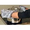 image:imageDII Quilted Kitchen Oven Mitt amp Potholder Set Hanging Loop for Convenient Storage OM 65x12PH 8x85 Pink Damask Print 2 PieceGray Damask Print