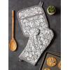 image:imageDII Quilted Kitchen Oven Mitt amp Potholder Set Hanging Loop for Convenient Storage OM 65x12PH 8x85 Pink Damask Print 2 PieceGray Damask Print