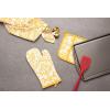 image:imageDII Quilted Kitchen Oven Mitt amp Potholder Set Hanging Loop for Convenient Storage OM 65x12PH 8x85 Pink Damask Print 2 PieceMustard Damask Print