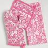 image:imageDII Quilted Kitchen Oven Mitt amp Potholder Set Hanging Loop for Convenient Storage OM 65x12PH 8x85 Pink Damask Print 2 PiecePink Damask Print