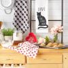 image:imageDII Valentines Day Collection Kitchen Dishtowel Set 18x28 Woven Check 3 PieceCat Love