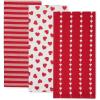 image:imageDII Valentines Day Collection Kitchen Dishtowel Set 18x28 Woven Check 3 PieceDobby Hearts