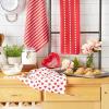 image:imageDII Valentines Day Collection Kitchen Dishtowel Set 18x28 Woven Check 3 PieceDobby Hearts