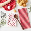 image:imageDII Valentines Day Collection Kitchen Dishtowel Set 18x28 Woven Check 3 PieceDobby Hearts