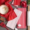 image:imageDII Valentines Day Collection Kitchen Dishtowel Set 18x28 Woven Check 3 PieceHearts Dobby Stripe