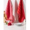 image:imageDII Valentines Day Collection Kitchen Dishtowel Set 18x28 Woven Check 3 PieceHearts Dobby Stripe