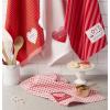 image:imageDII Valentines Day Collection Kitchen Dishtowel Set 18x28 Woven Check 3 PieceLove