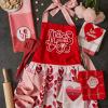 image:imageDII Valentines Day Collection Kitchen Dishtowel Set 18x28 Woven Check 3 PieceLove Assorted