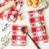 image:imageDII Valentines Day Collection Kitchen Dishtowel Set 18x28 Woven Check 3 PieceWoven Check