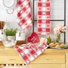 image:imageDII Valentines Day Collection Kitchen Dishtowel Set 18x28 Woven Check 3 PieceWoven Check