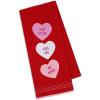 image:imageDII Valentines Day Collection Kitchen Dishtowel Set 18x28 Woven Check 3 PieceXoxo