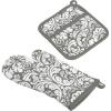 Gray Damask Print