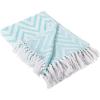 image:imageDII Rustic Farmhouse Throw Blanket with Decorative Tassles Use for Chair Couch Bed Picnic Camping Beach amp Just Staying Cozy at Home 50 x 60 Large Chevron Nautical BlueAqua