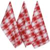 image:imageDII Valentines Day Collection Kitchen Dishtowel Set 18x28 Woven Check 3 PieceWoven Check