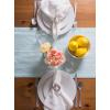 image:imageDII 100 Cotton Seersucker Striped Tabletop Collection Gray Table Runner 14x108 1 PieceAqua