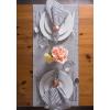 image:imageDII 100 Cotton Seersucker Striped Tabletop Collection Gray Table Runner 14x108 1 PieceGrey