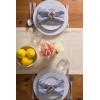 image:imageDII 100 Cotton Seersucker Striped Tabletop Collection Gray Table Runner 14x108 1 PieceYellow