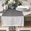 image:imageDII Bordered Dobby Woven Table Runner 15 x 108 Gray 1 PieceBlack