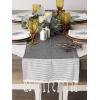 image:imageDII Bordered Dobby Woven Table Runner 15 x 108 Gray 1 PieceBlack