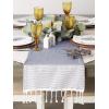 image:imageDII Bordered Dobby Woven Table Runner 15 x 108 Gray 1 PieceFrench Blue
