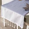 image:imageDII Bordered Dobby Woven Table Runner 15 x 108 Gray 1 PieceFrench Blue