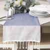 image:imageDII Bordered Dobby Woven Table Runner 15 x 108 Gray 1 PieceFrench Blue