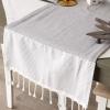 image:imageDII Bordered Dobby Woven Table Runner 15 x 108 Gray 1 PieceGrey
