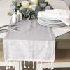 image:imageDII Bordered Dobby Woven Table Runner 15 x 108 Gray 1 PieceGrey
